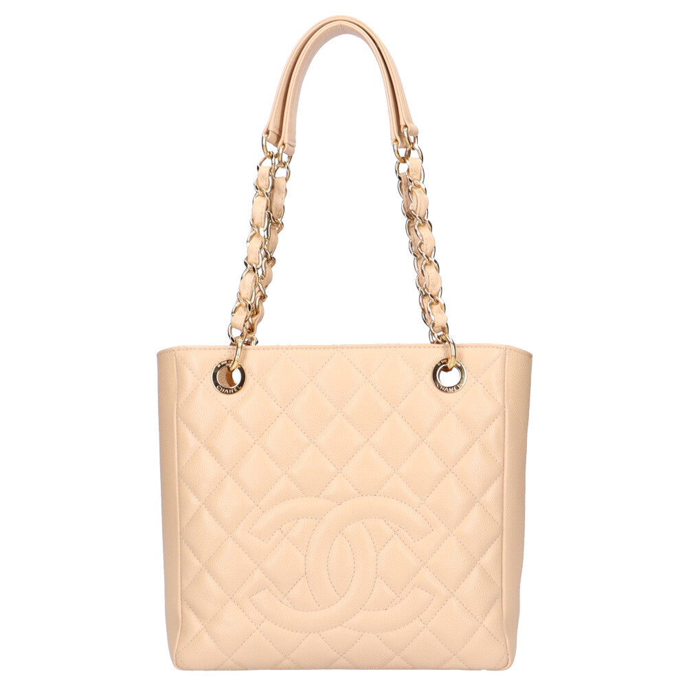 レア♡CHANEL キャビアスキン トートバッグ ベージュ シャネル CHANEL トートバッグ キャビアスキン ベージュ レディース
