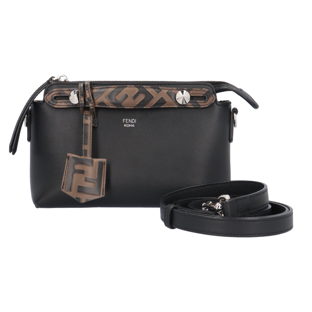 フェンディ FENDI ロゴ ショルダーバッグ レザー ブラック FENDI フェンディ バイザウェイミニ ショルダーバッグ レザー ブラック