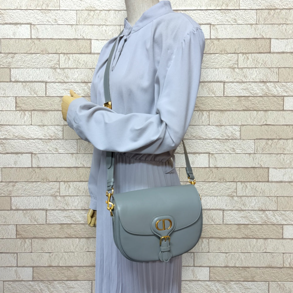 Dior ディオール ボビーミディアム ショルダーバッグ レザー グレー