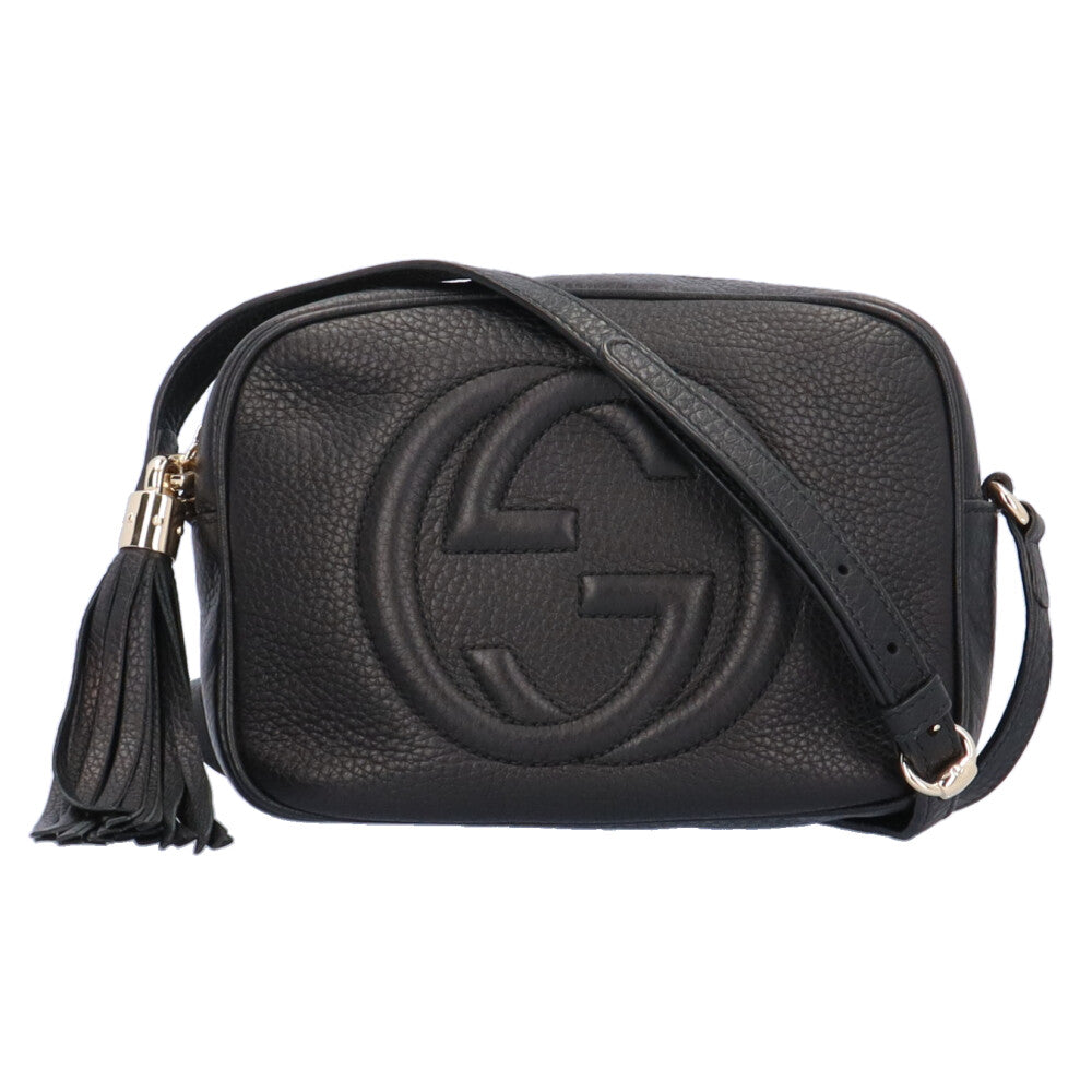グッチ GUCCI ソーホー ショルダーバッグ レザー ブラック レディース