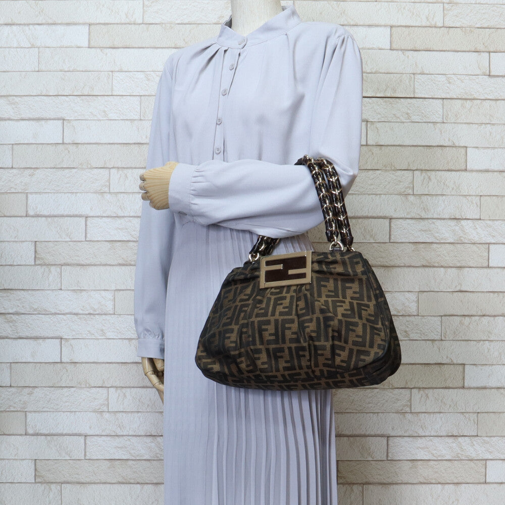 FENDI フェンディ ミアチェーンハンドバッグ ズッカ ハンドバッグ