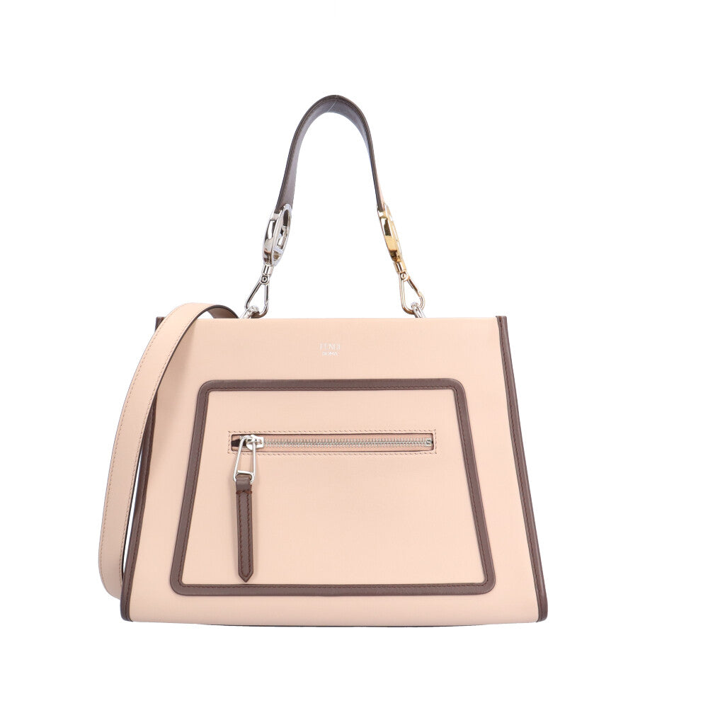 FENDI Runaway Small Shoulder Bag Leather Pink Women's Used [36