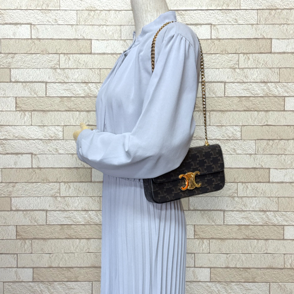 CELINE セリーヌ トリオンフ ショルダーバッグ コーティングキャンバス