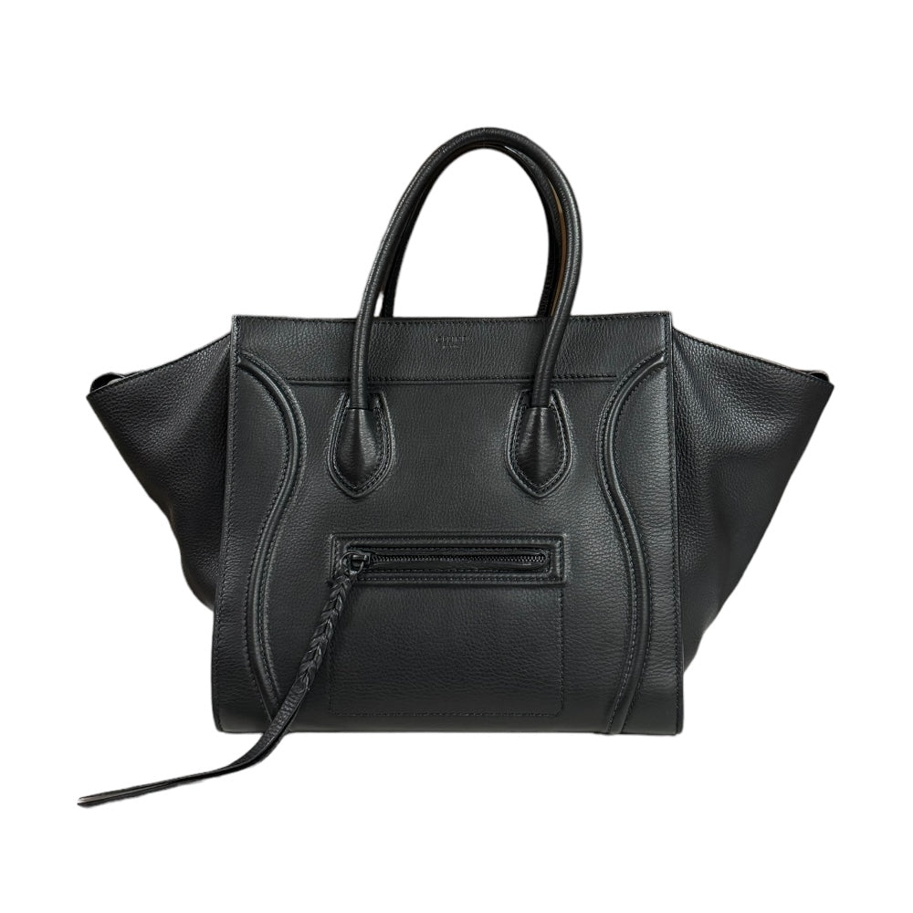 CELINE ラゲージ ブラックレザーハンドバッグ 楽天市場】【中古】CELINE セリーヌ ラゲージ マイクロショッパー