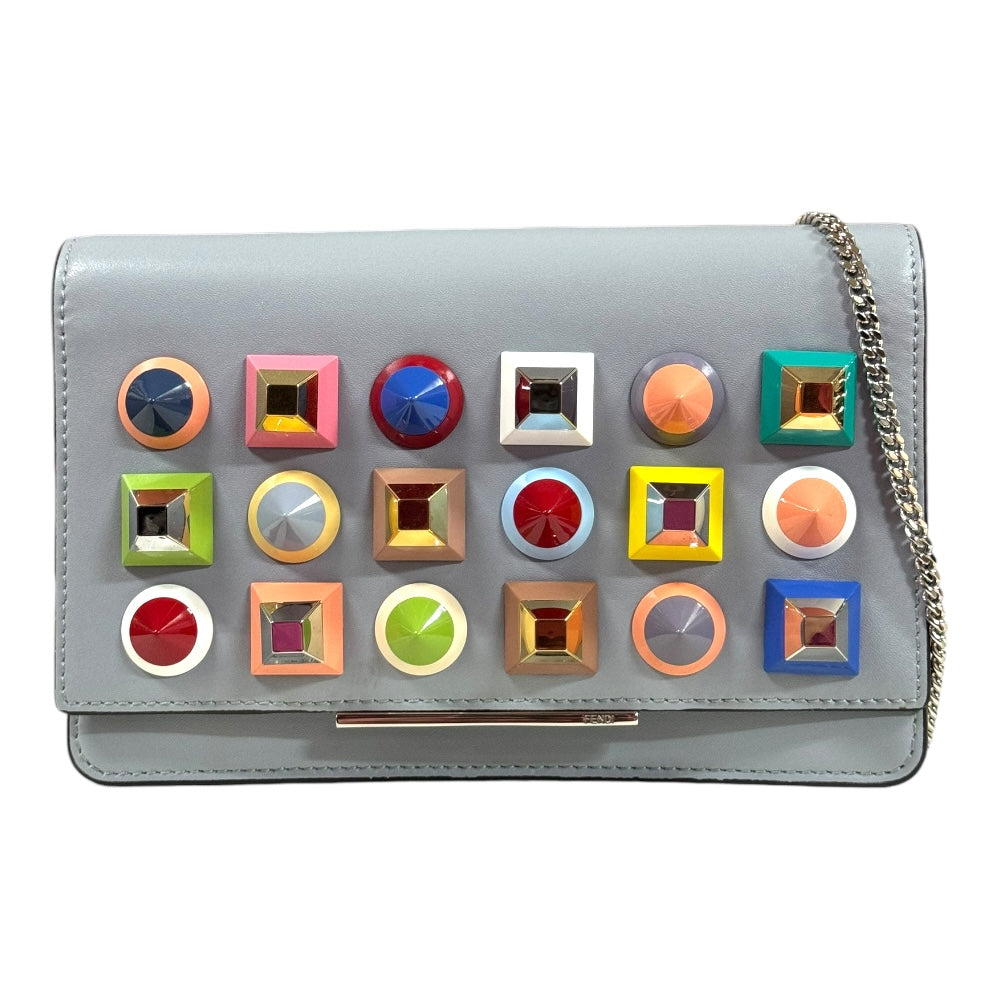 FENDI フェンディ チェーンレインボースタッズ ウォレットチェーン 