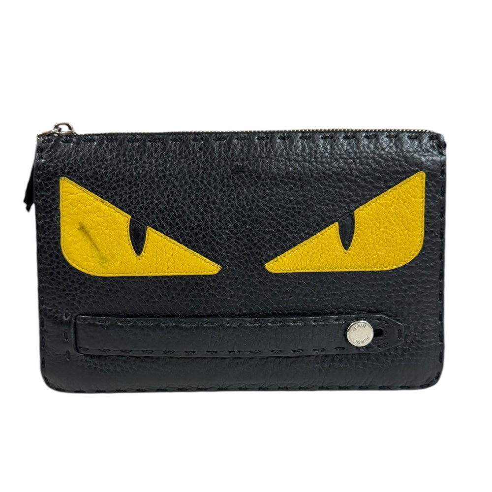 バッグ FENDI black leather clutch bag FENDI Fendi Bag Bags Ceria Clutch Bag Leather Black Men's Used