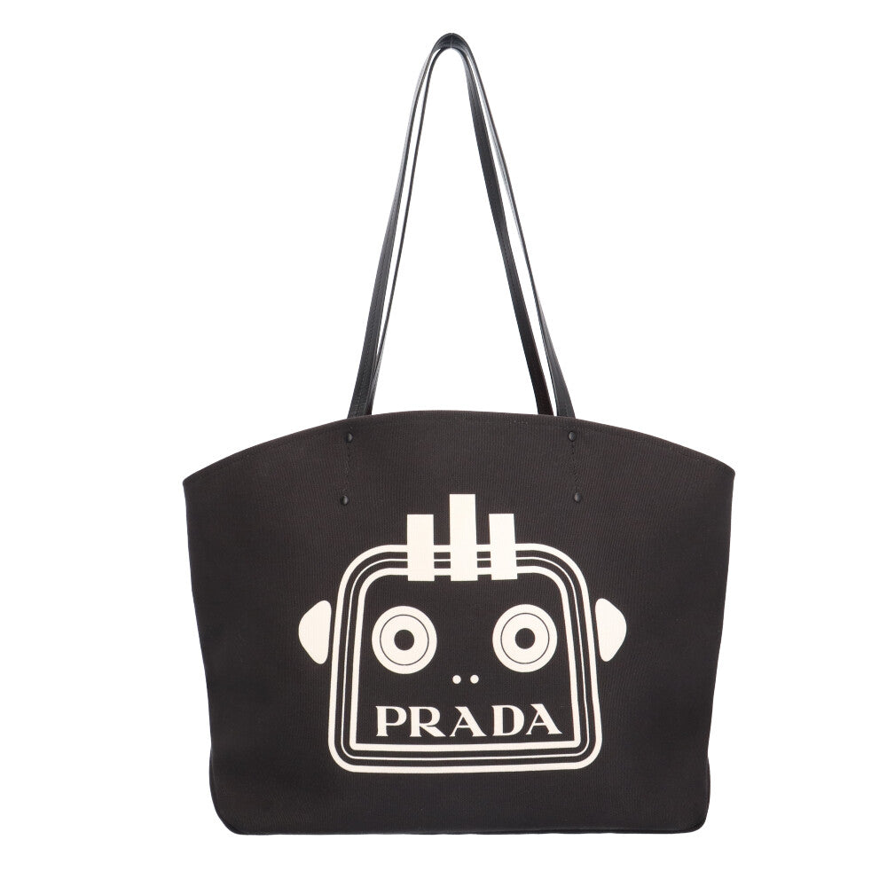 PRADA Prada Robot Tote Bag Canvas Black Unisex Used – 【公式
