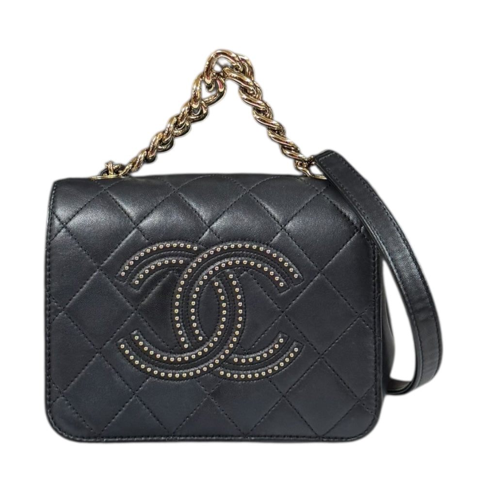 CHANEL シャネル スタッズココマーク マトラッセ ショルダーバッグ