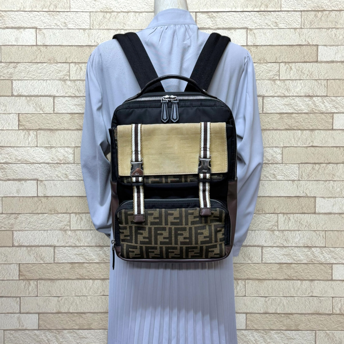 FENDI フェンディ ズッカ リュック・デイパック ナイロン メンズ 中古