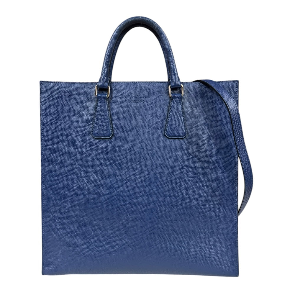 PRADA プラダ ショルダーバッグ レザー ブルー メンズ 中古 – 【公式