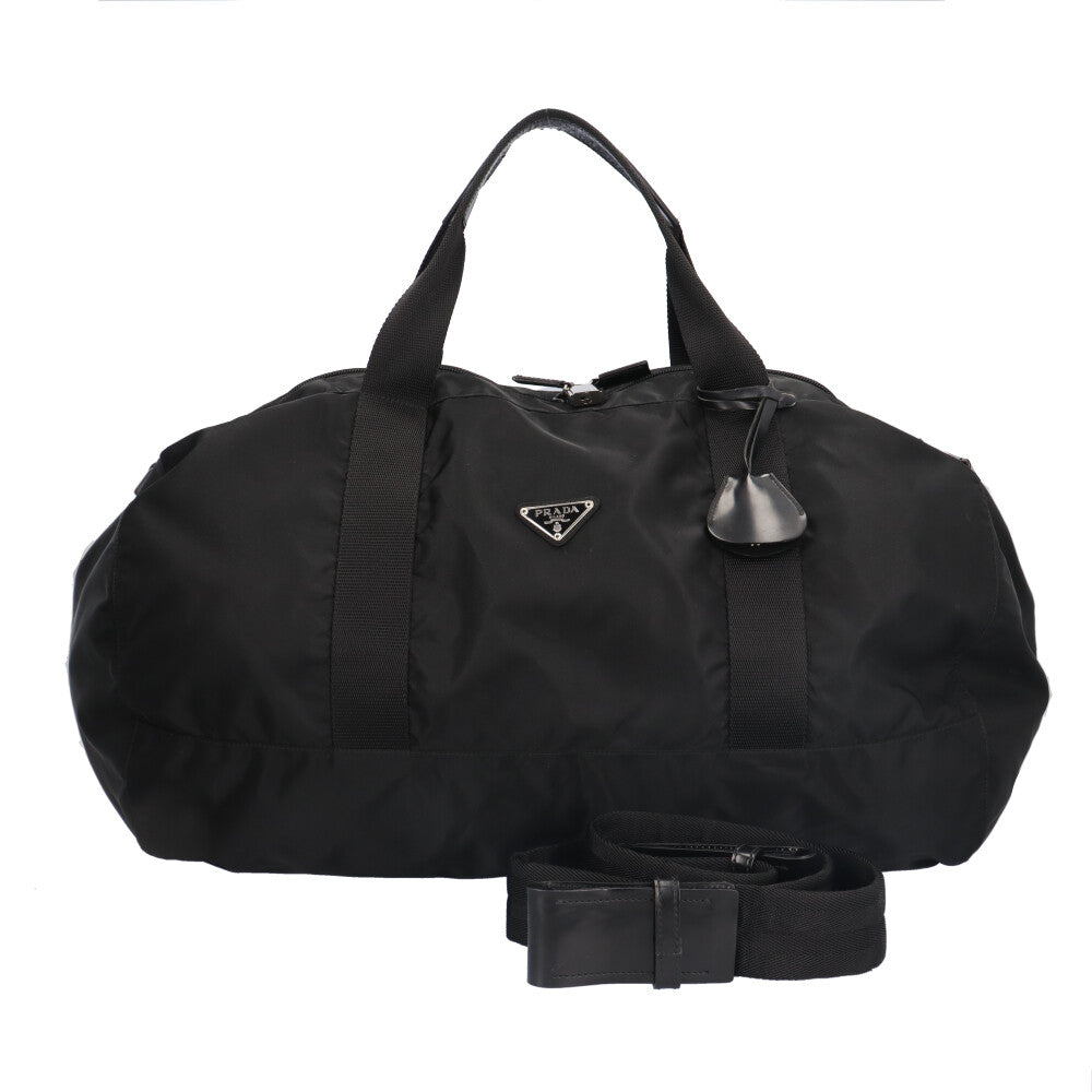 PRADA Boston Bag Nylon Black Unisex Used – 【公式】リサイクル
