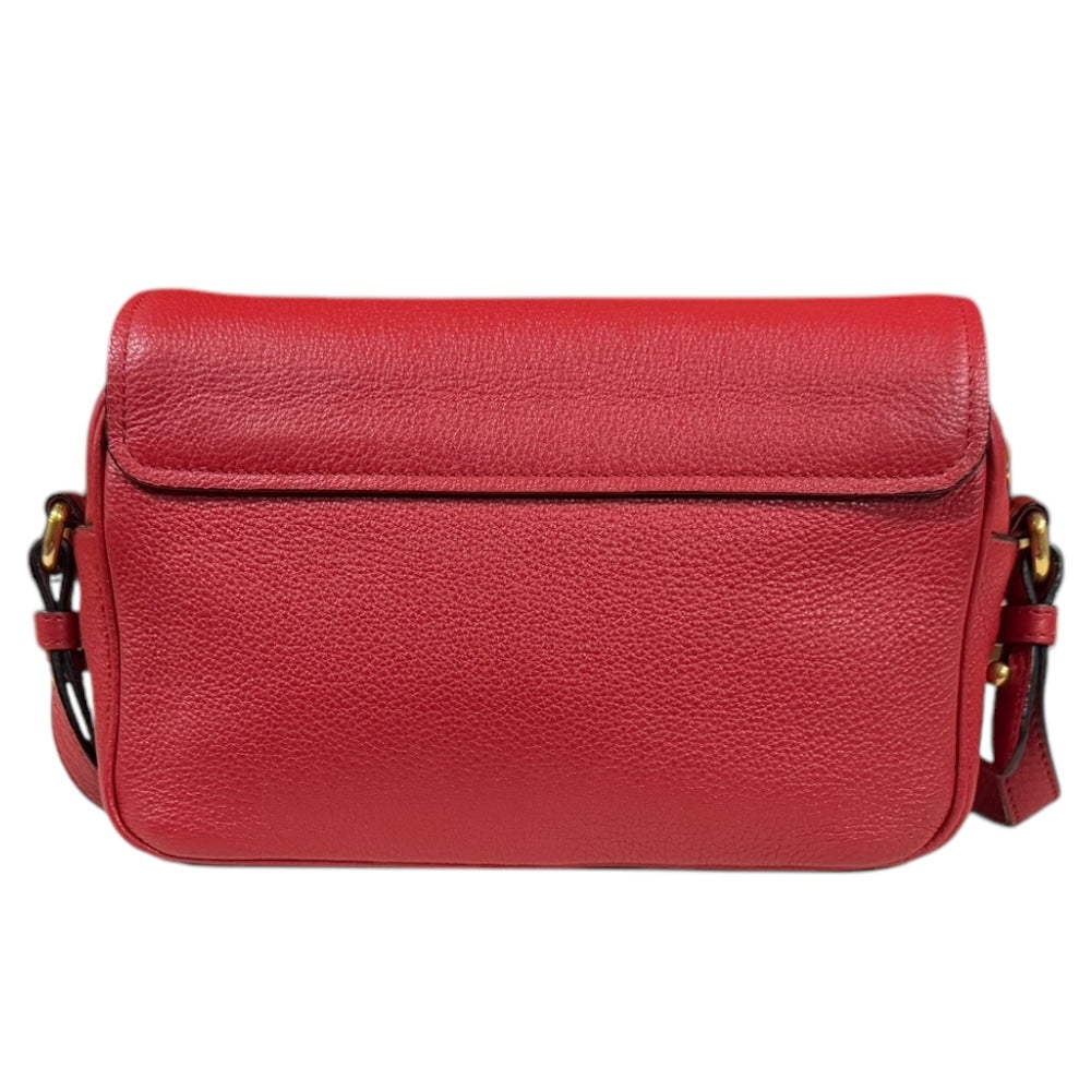 PRADA プラダ ショルダーバッグ レザー レッド レディース 中古
