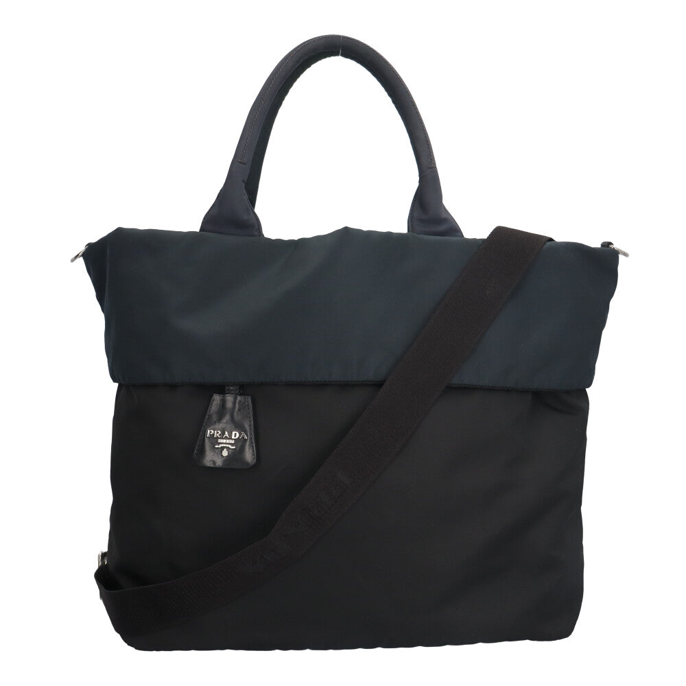 プラダ リバーシブル ショルダーバッグ ナイロン ブラック メンズ PRADA  中古 R&Kリサイクルキング PRADA プラダ リバーシブル ショルダーバッグ ナイロン ブラック