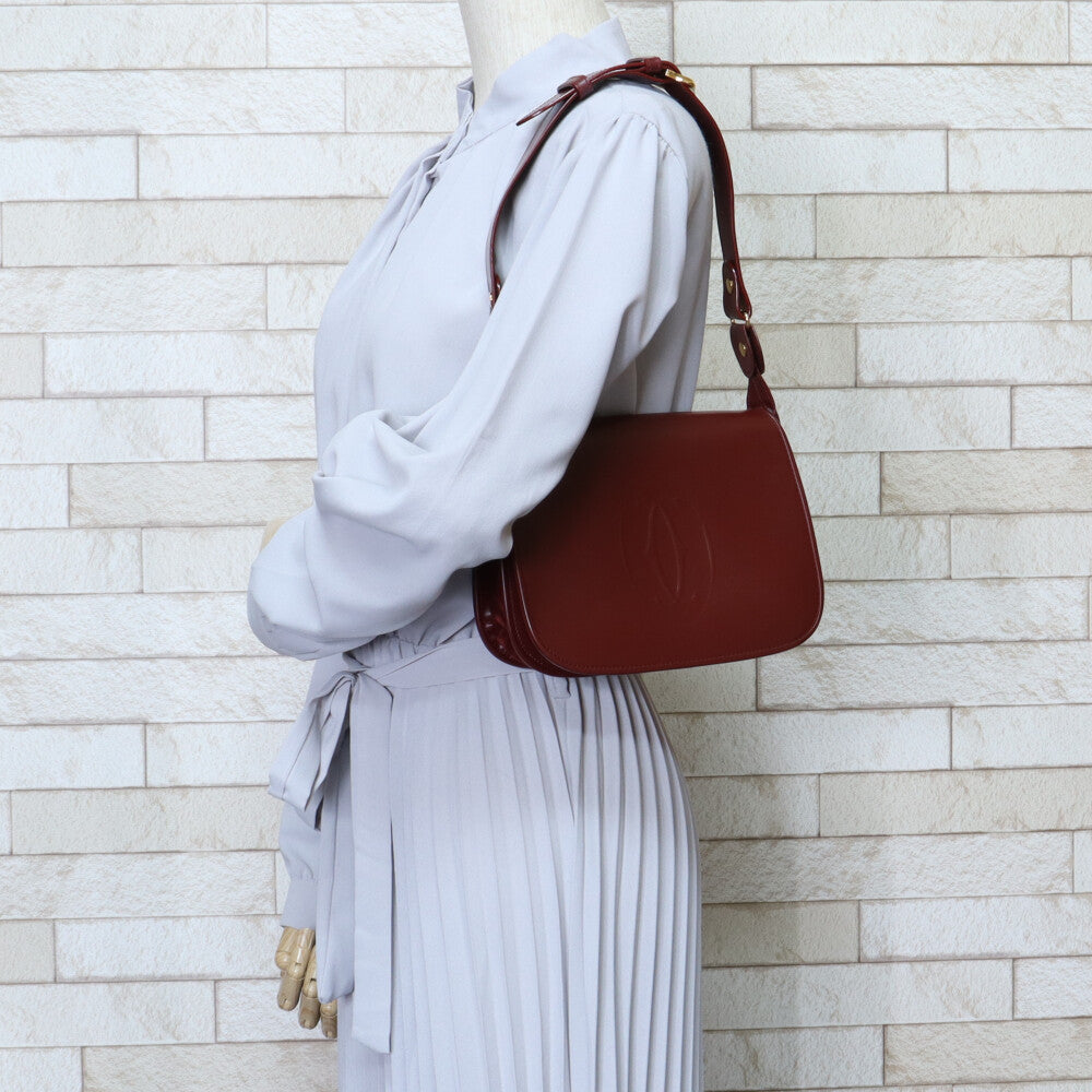 CARTIER Must de Cartier shoulder bag in calf leather, bolteau, for