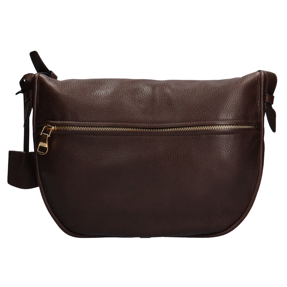 ロエベ LOEWE ヘリテージ ショルダーバッグ レザー ブラウン