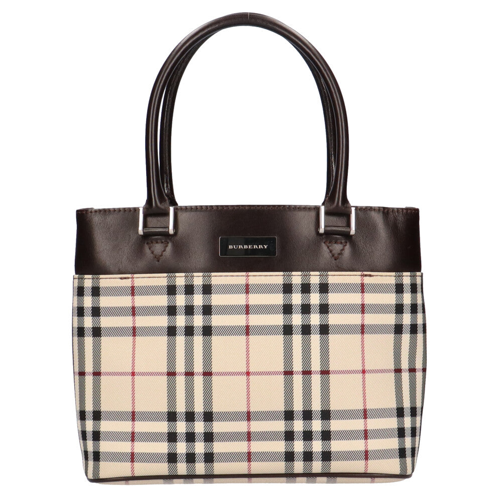BURBERRY バーバリー　バッグ　ハンドバッグ　ノバチェック BURBERRY - BURBERRY バーバリー ノバチェック 筒形 レディース