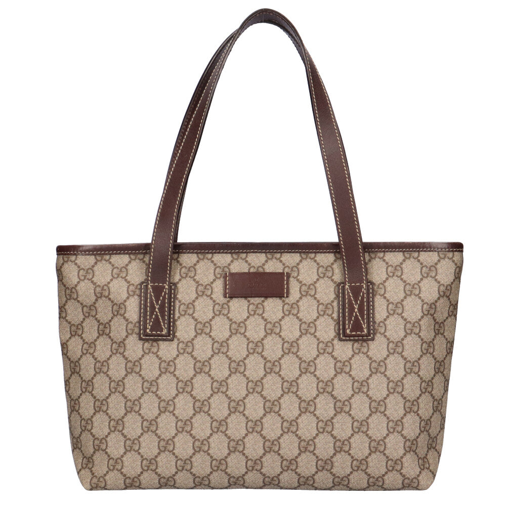 GUCCI GG Supreme Tote Bag GG Supreme Canvas Beige Women's Used