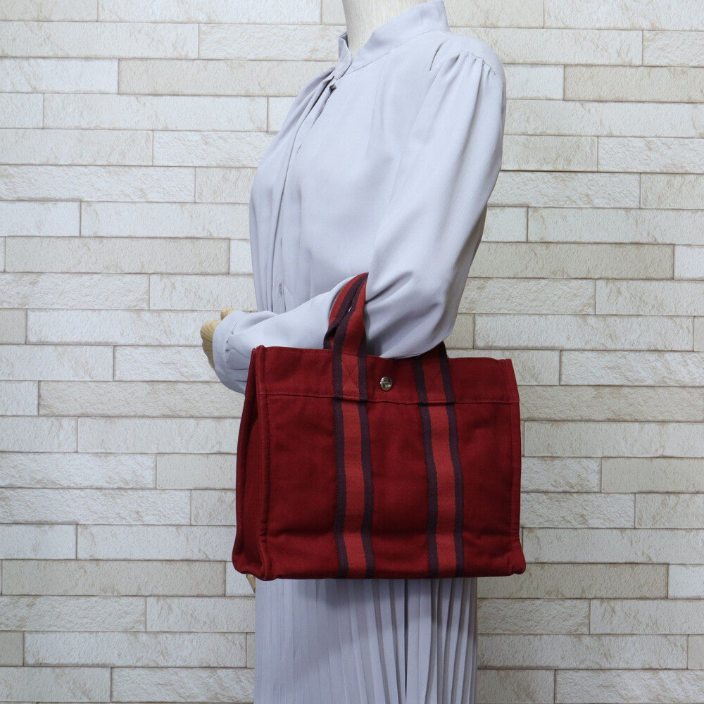 エルメス HERMES フールトゥPM トートバッグ キャンバス レッド