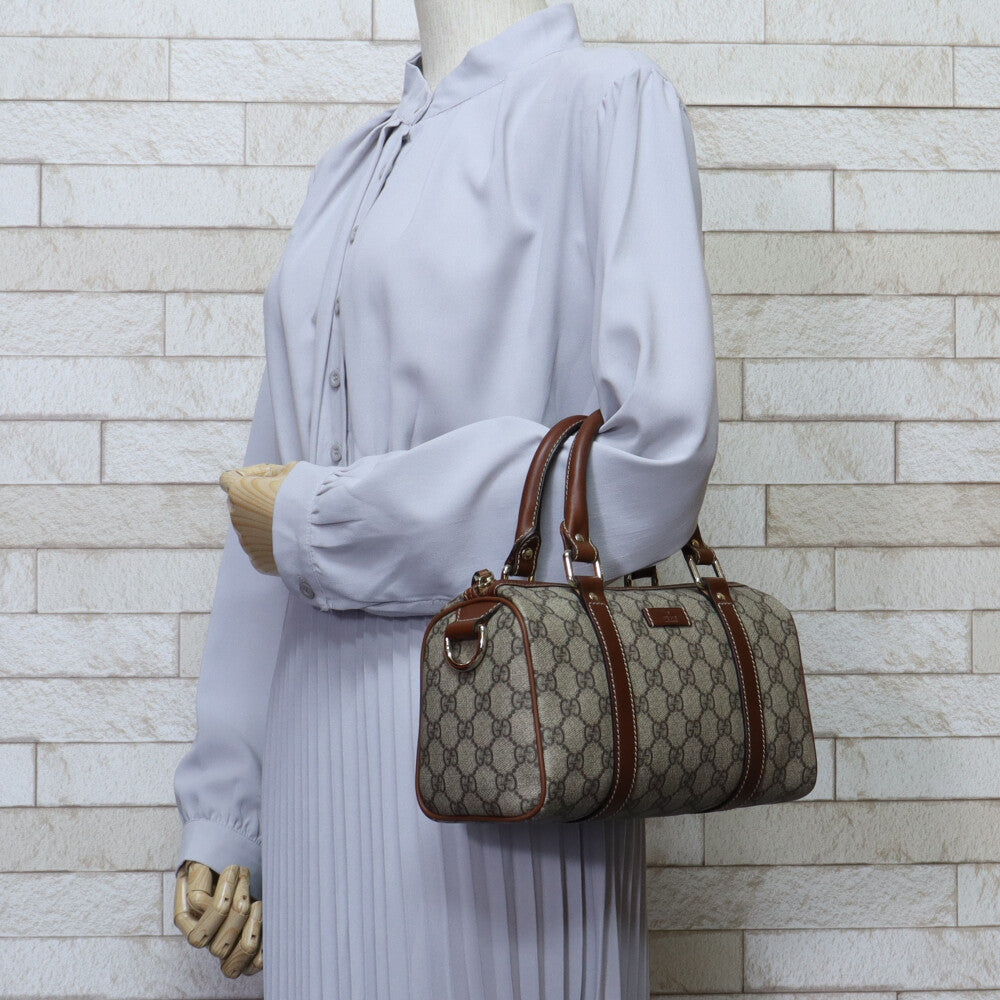 美品　グッチ GGスプリーム ボストンバッグ アイボリー グッチ GUCCI ミニボストンバッグ GGスプリーム ボストンバッグ GG
