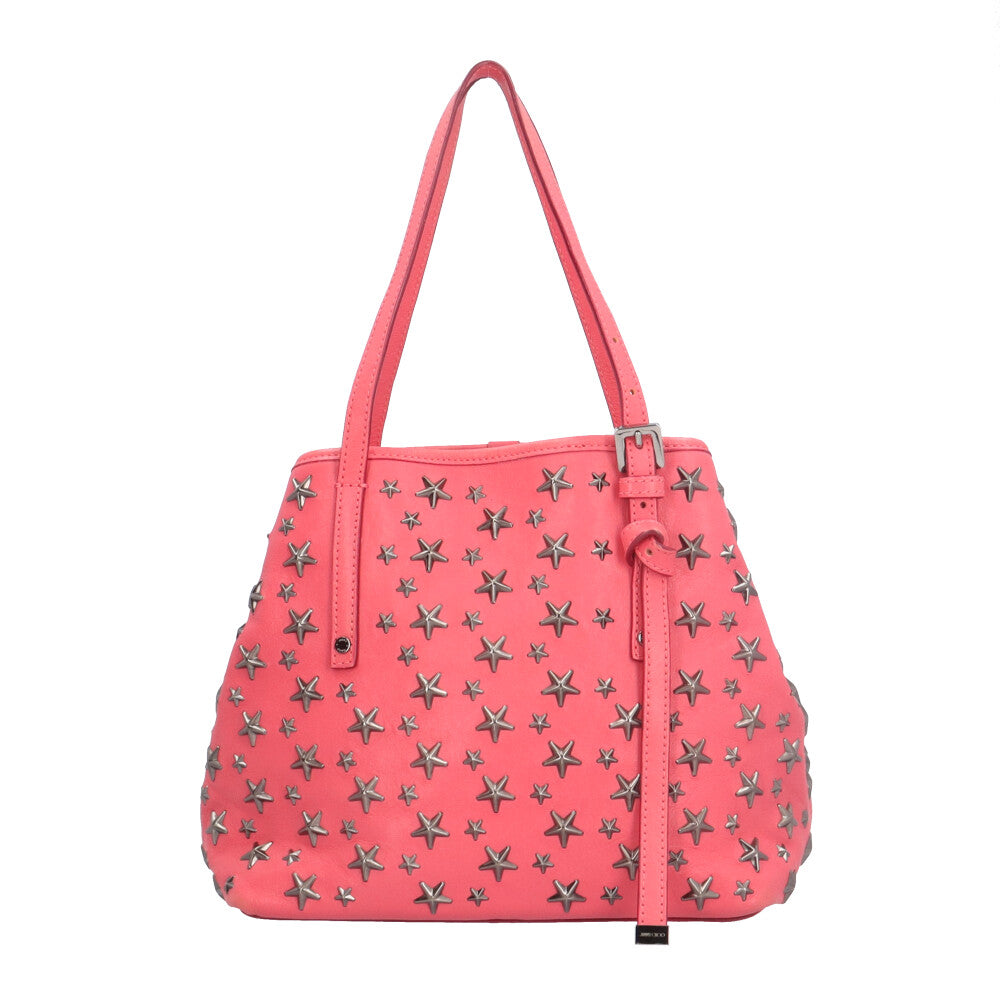 JIMMY CHOO ジミーチュウ ハンドバッグ レザー ピンク レディース 中古