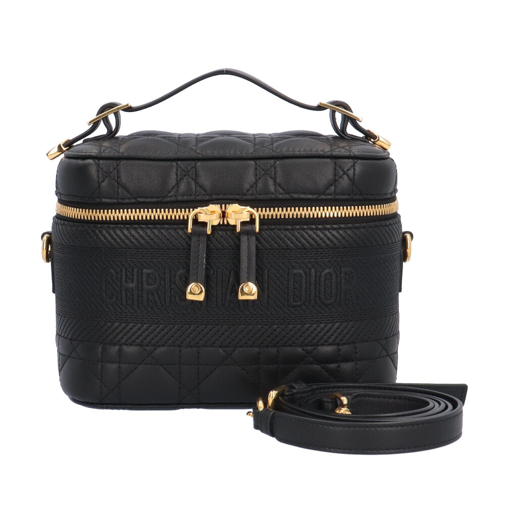 Dior ディオール スモールバニティ ショルダーバッグ レザー ブラック