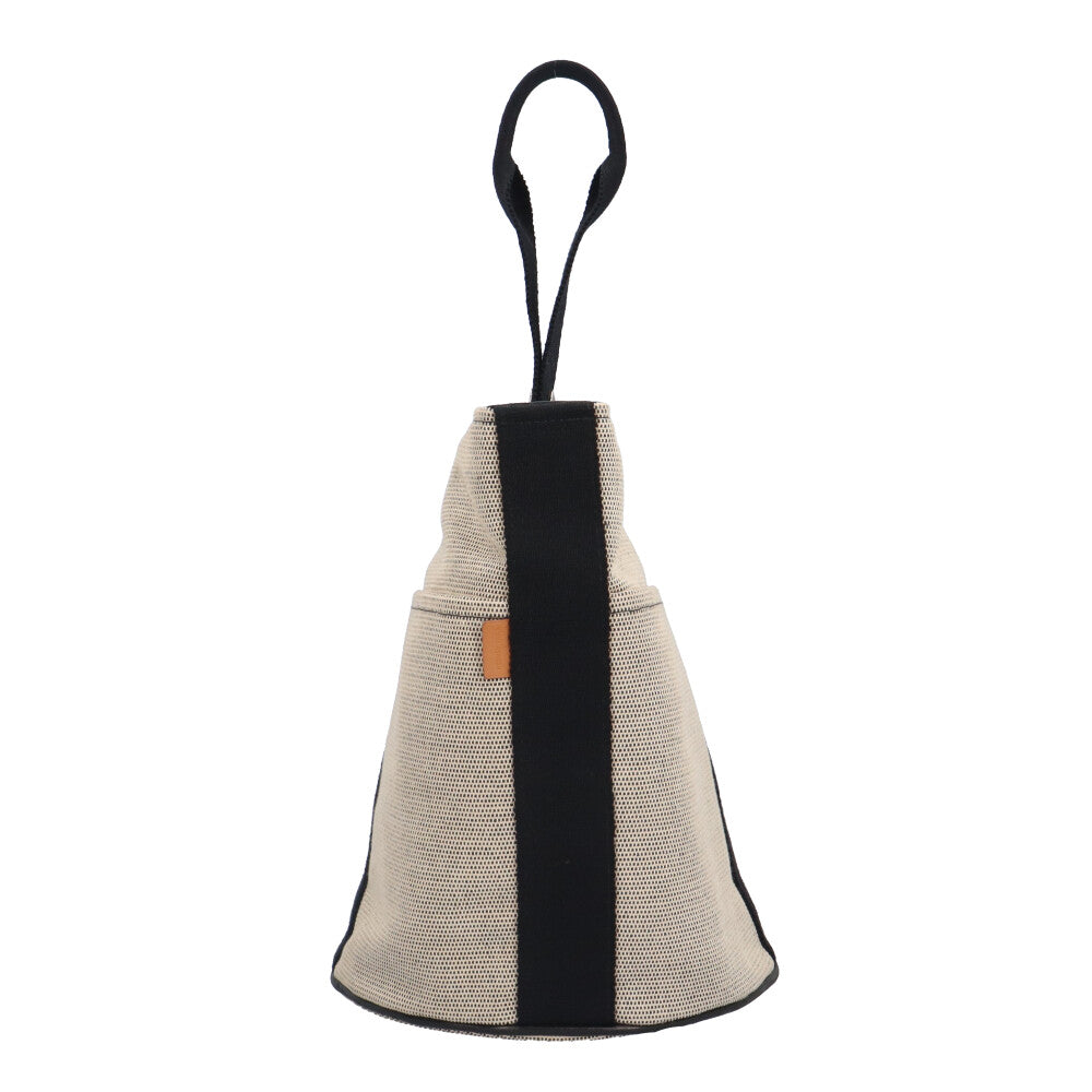HERMES エルメス サクソーMM ハンドバッグ トワルアッシュ グレー