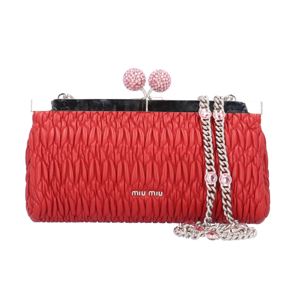 MIUMIU ミュウミュウ マテラッセ ショルダーバッグ レザー