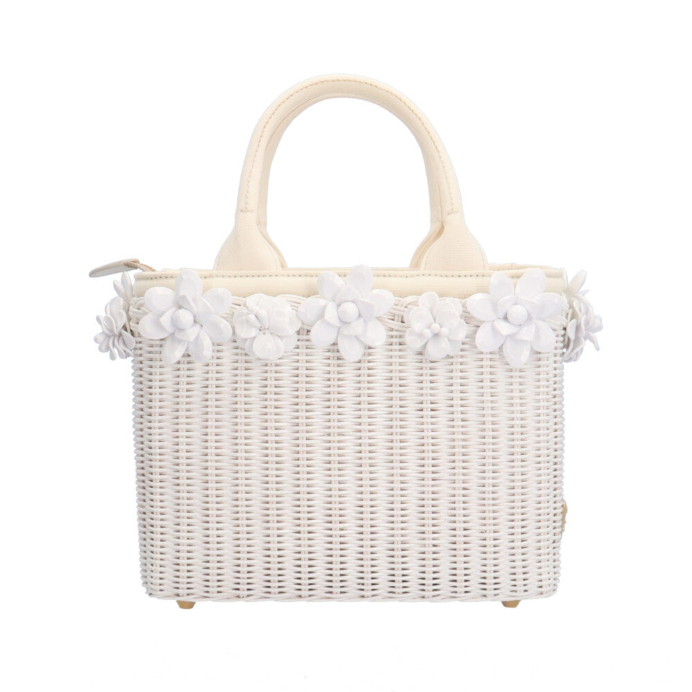 PRADA プラダ ウィッカーフラワーかごバッグ ショルダーバッグ