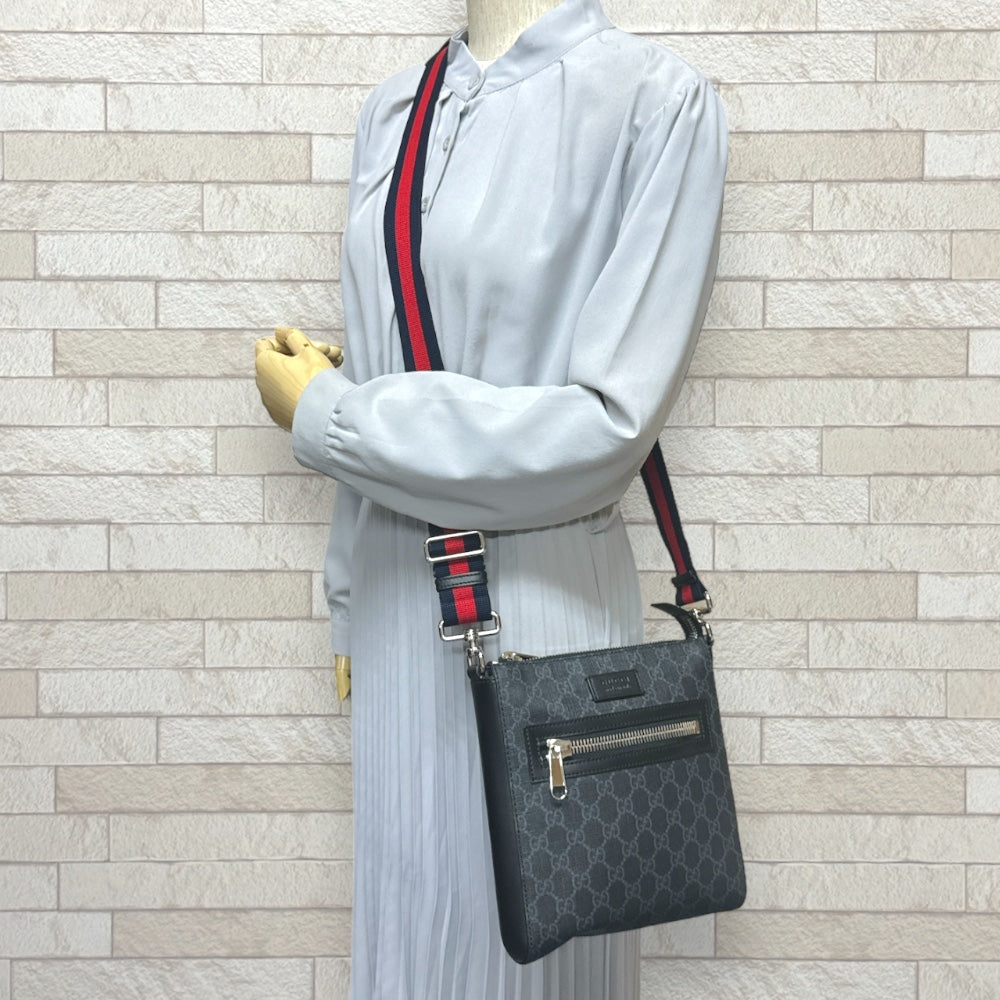 GUCCIグッチ GGスプリーム PVC ショルダーバッグ メッセンジャーバッグ