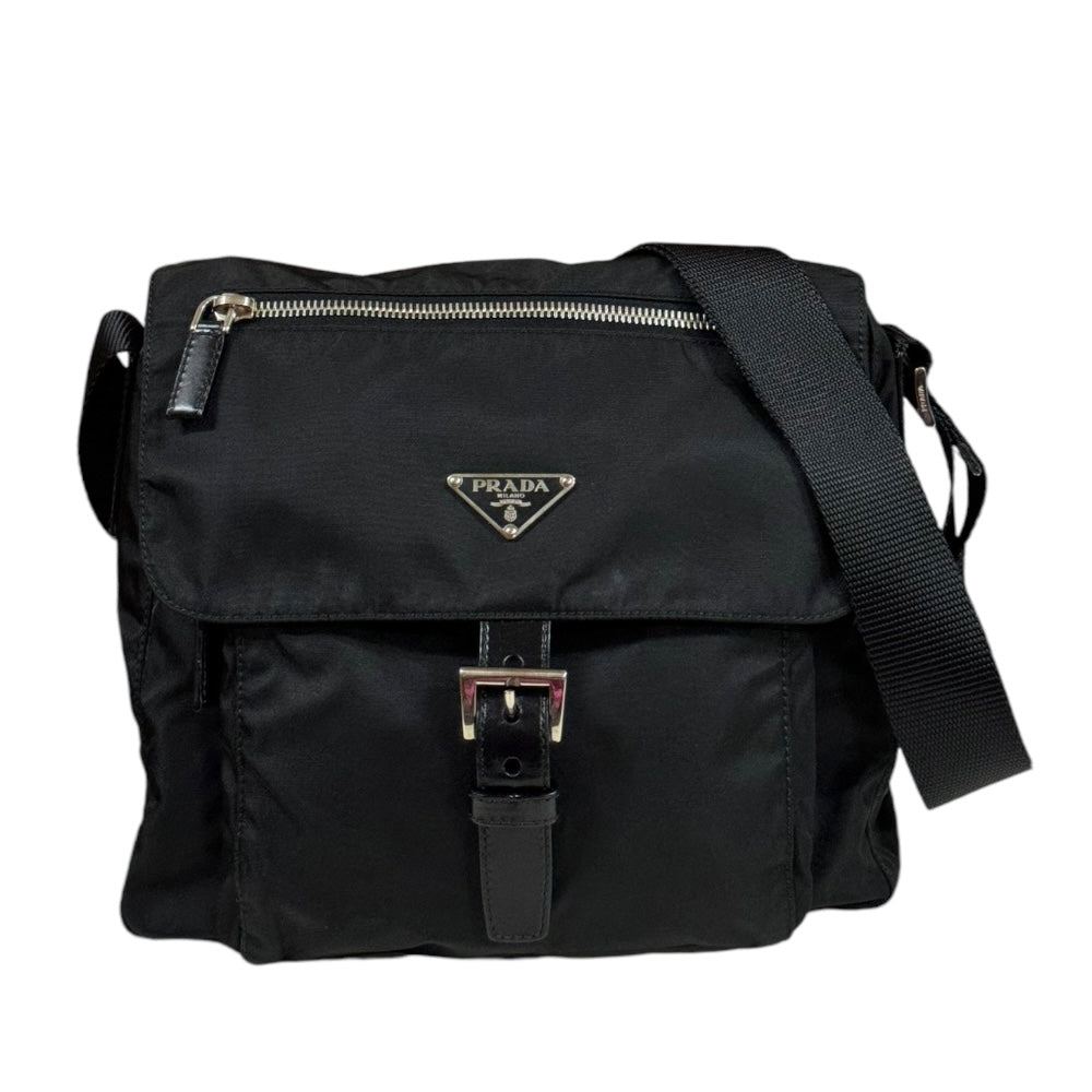 PRADA プラダ ショルダーバッグ ナイロン ブラック ユニセックス 中古 