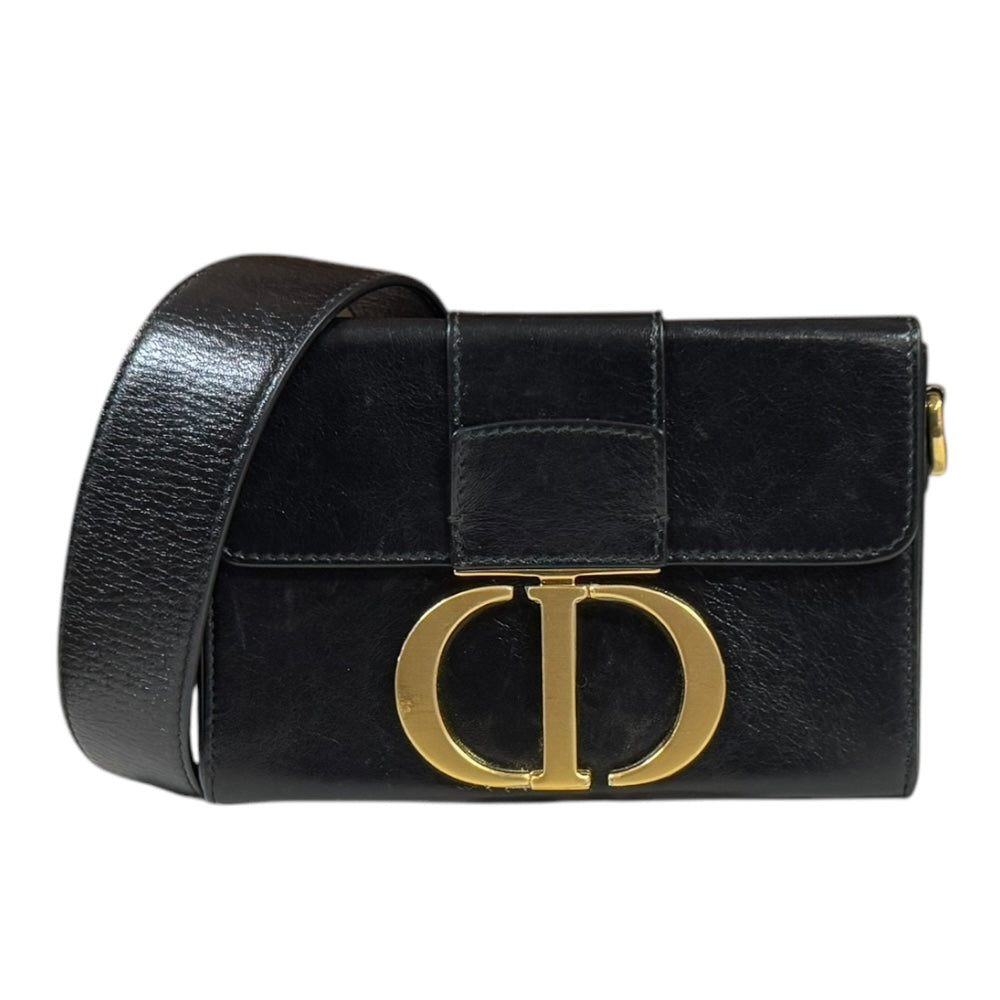Dior ディオール 30 モンテーニュ ショルダーバッグ レザー ブラック