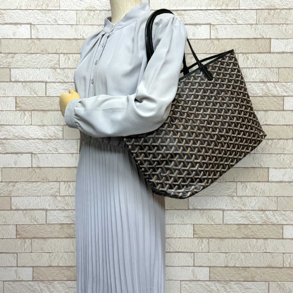 GOYARD ゴヤール サンルイPM トートバッグ PVC ブラック ユニセックス