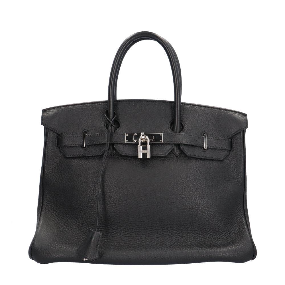 8/10まで出品！！バーキン 35 南京錠付き HERMES エルメス バーキン35 ハンドバッグ レザー ブラック レディース