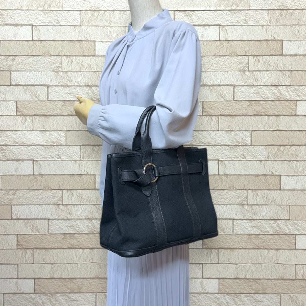 HERMES エルメス プティットサンチュールPM ハンドバッグ キャンバス