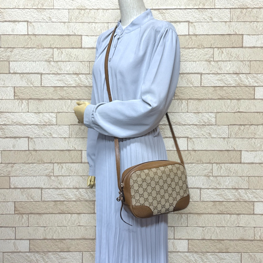 GUCCI グッチ GGキャンバス ショルダーバッグ GGキャンバス ベージュ