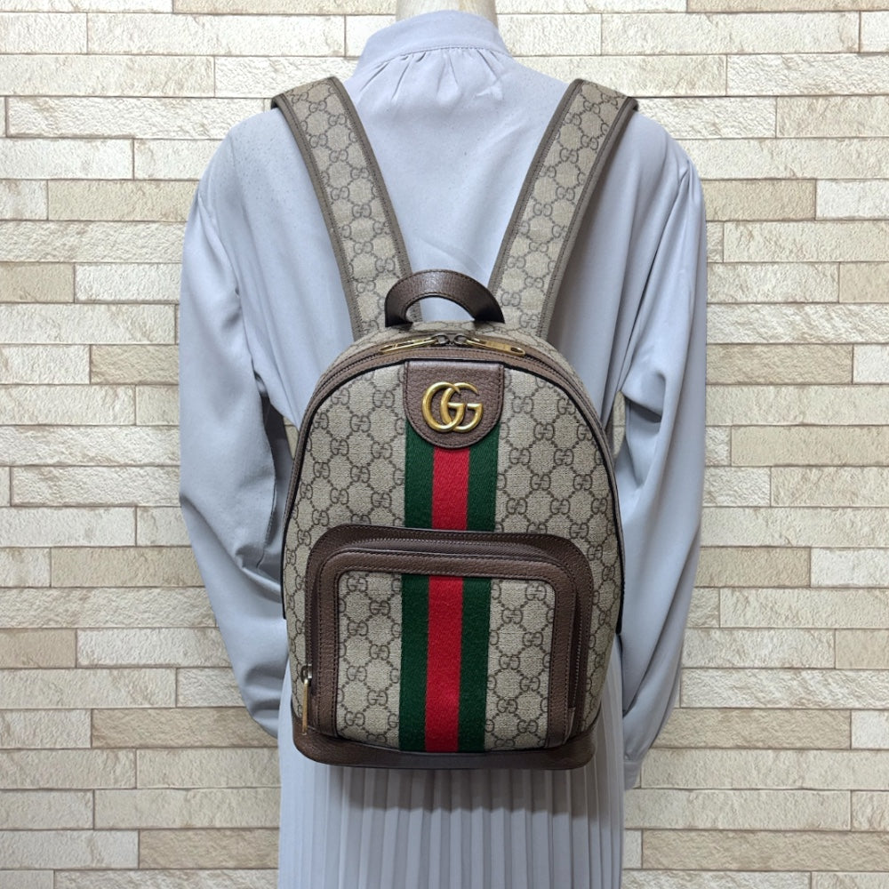 GUCCI Small Backpack Ophidia Backpack/Daypack GG Supreme Canvas