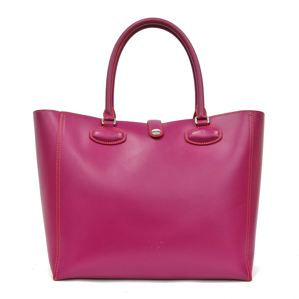 Limited Price Sale] LOEWE Leo Leather Tote Shoulder Bag Pink