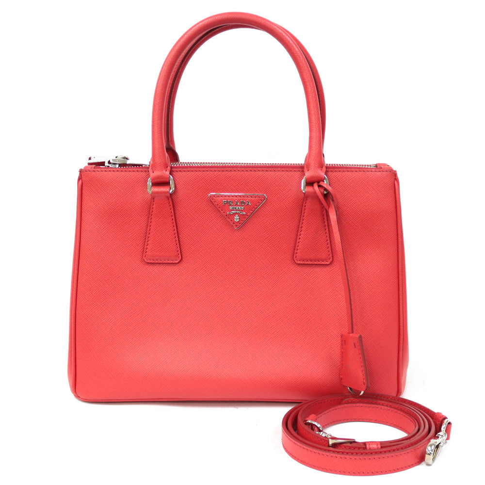 中古】 プラダ PRADA ハンドバッグ レザー サフィアーノ 2WAY