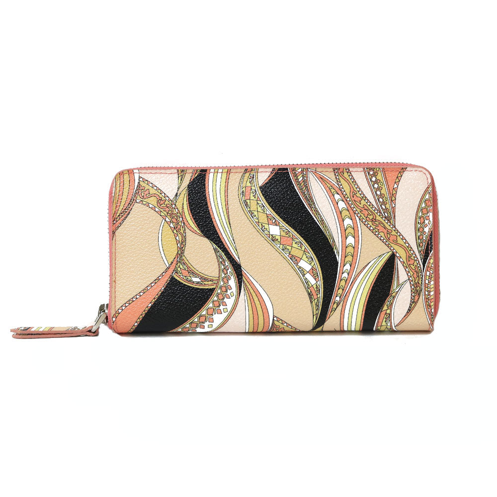 中古】 エミリオ・プッチ Emilio Pucci 長財布 PVC レザー ピンク