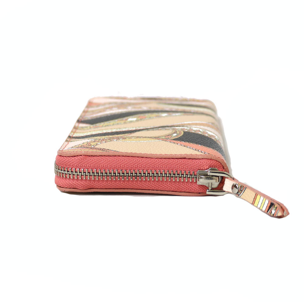 中古】 エミリオ・プッチ Emilio Pucci 長財布 PVC レザー ピンク
