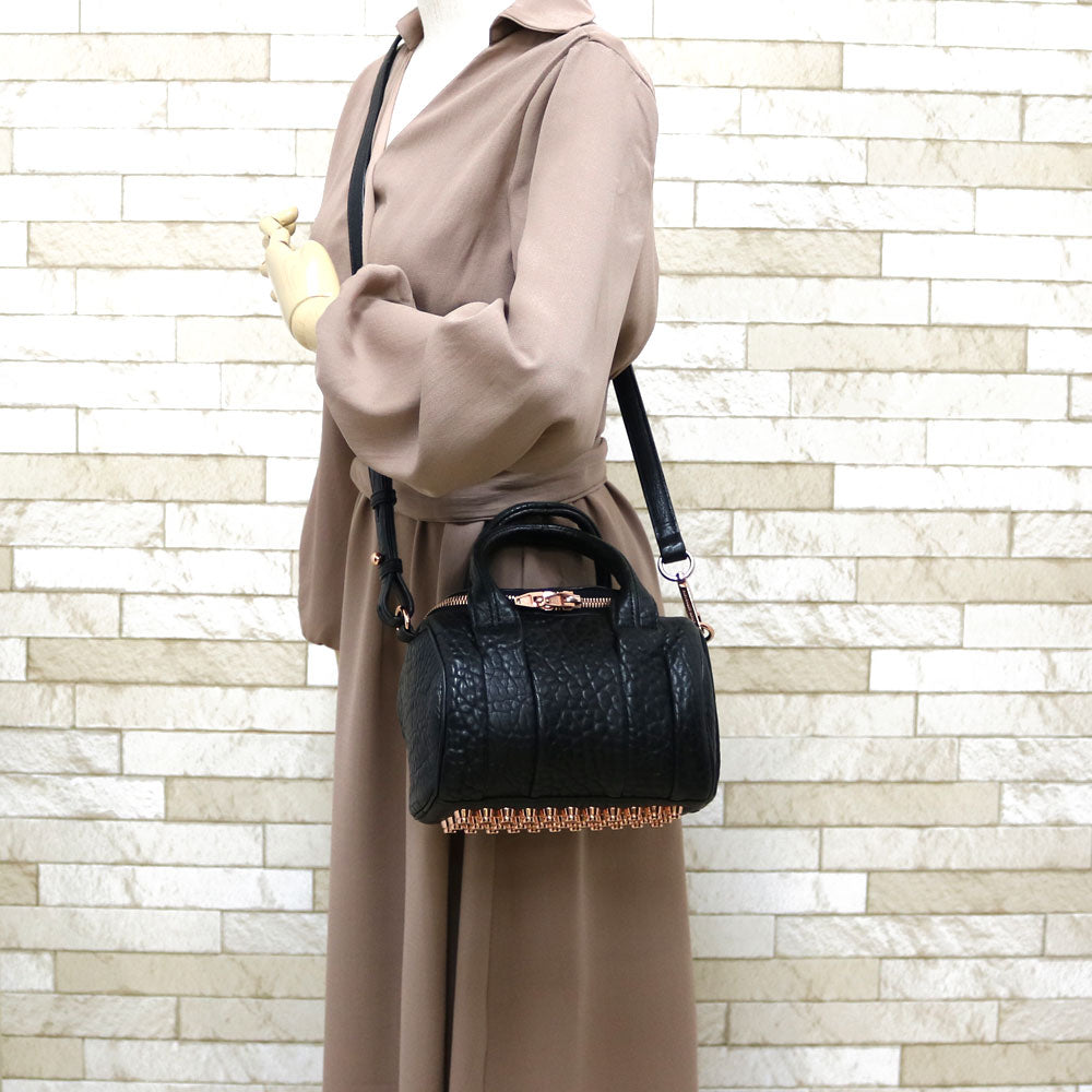 Alexander One Alexander Wang Rocky Shoulder Bag Black Ladies Used Alexander One Alexander Wang Rocky Shoulder Bag Black Ladies Used