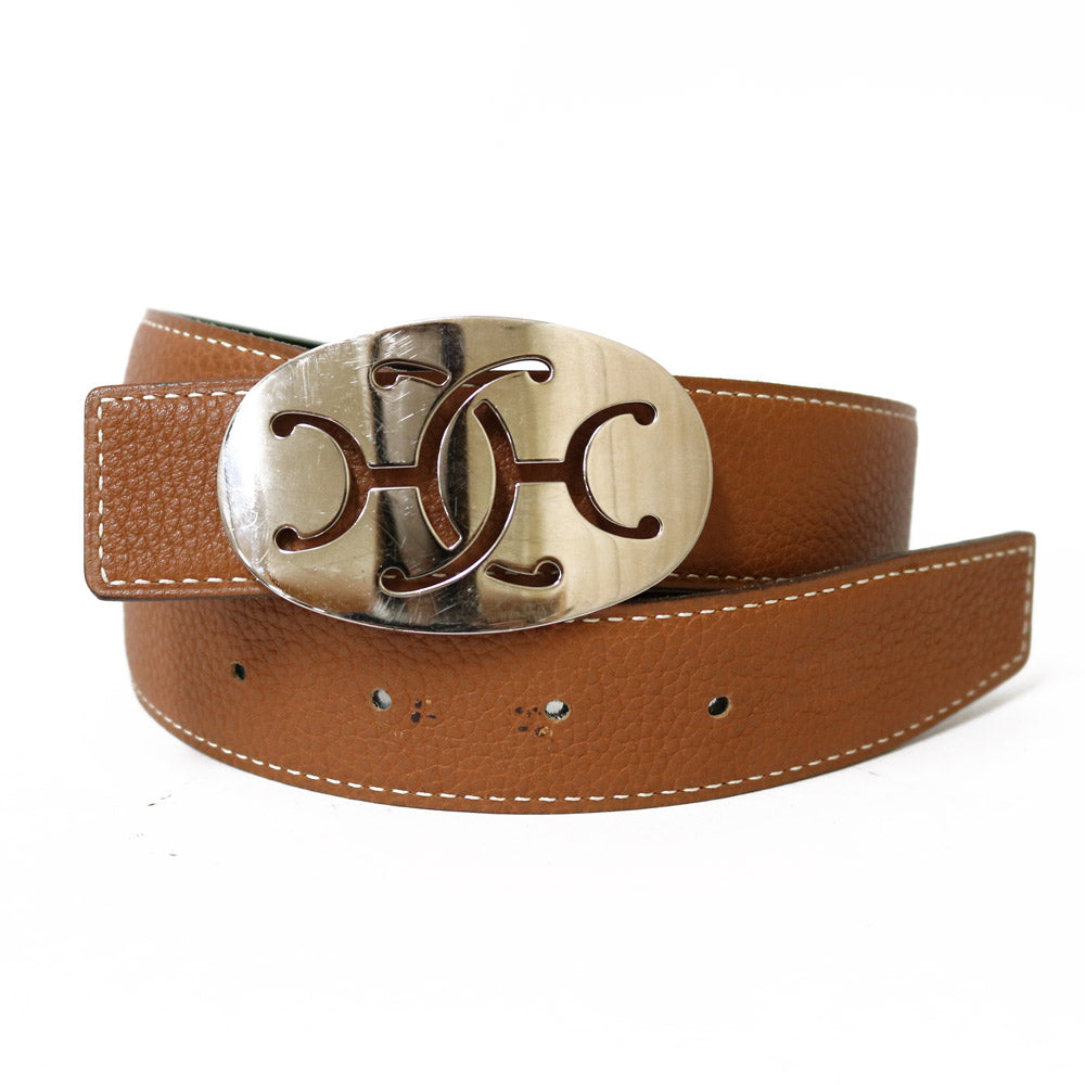 に*た様 美品　HERMES レザーベルト ブラウン/ブラック HERMES エルメス ベルト リバーシブル レザー ダークブラウン 茶