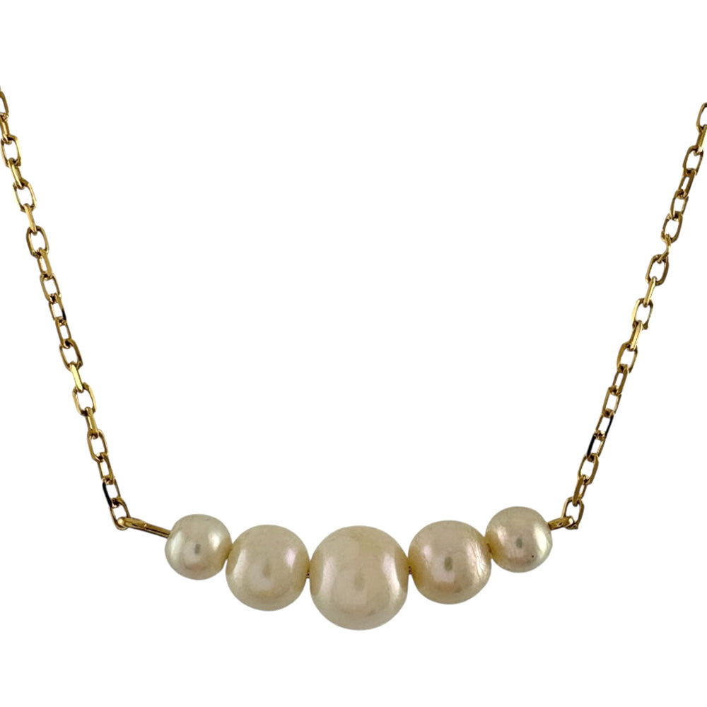 MIKIMOTO Mikimoto Necklace 18K Yellow Gold Pearl Women's Used