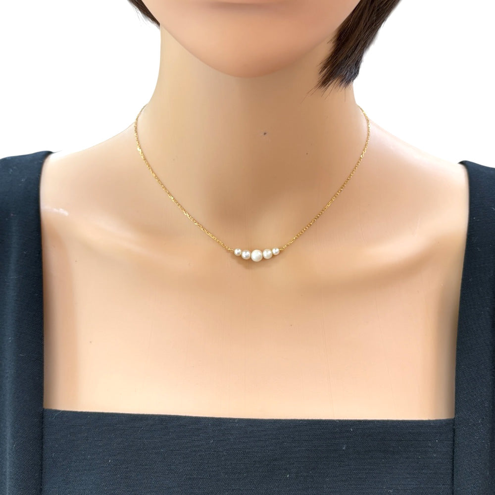 MIKIMOTO Mikimoto Necklace 18K Yellow Gold Pearl Women's Used