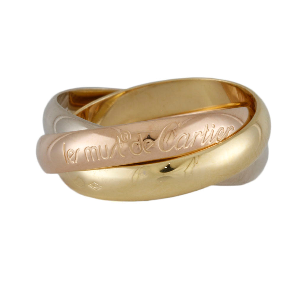 Cartier Trinity Ring, Size 9, 18K Gold, Women's, CARTIER [Used