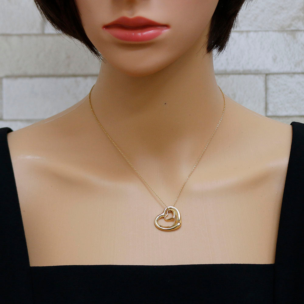 TIFFANY&Co. ティファニー ダブルオープンハート ネックレス 18金 K18