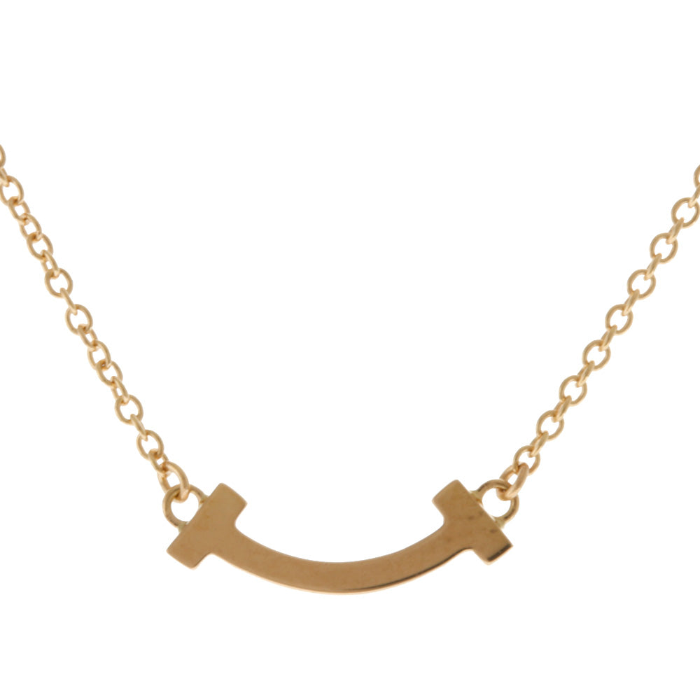 TIFFANY&Co. ティファニー Tスマイル ミニ ネックレス 18金 K18