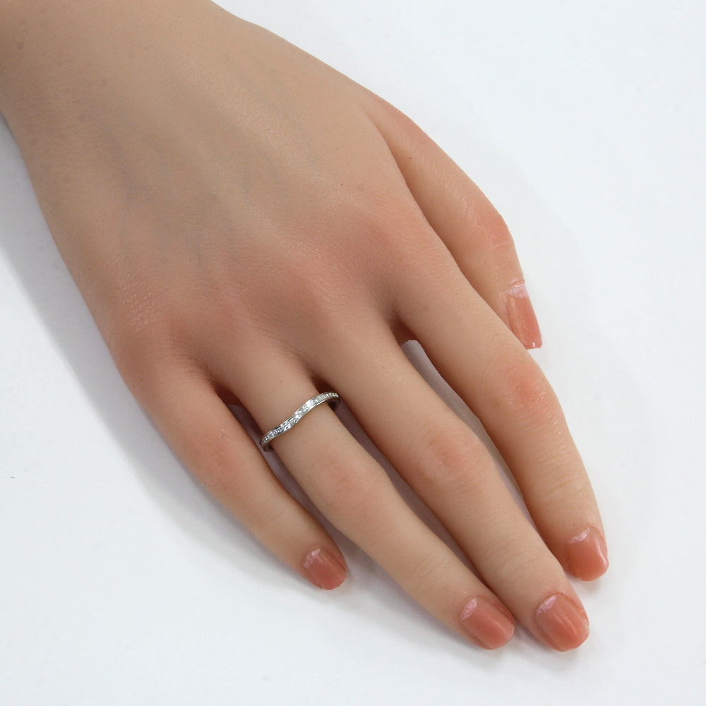 Cartier Half Eternity Ballerina Curve Wedding #53 Ring Size 12.5