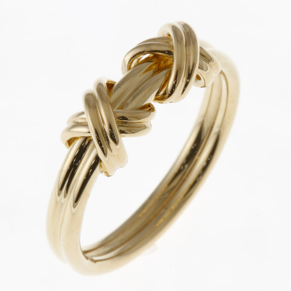 Tiffany & Co. Double Signature Cross Ring, Size 6.5, 18K