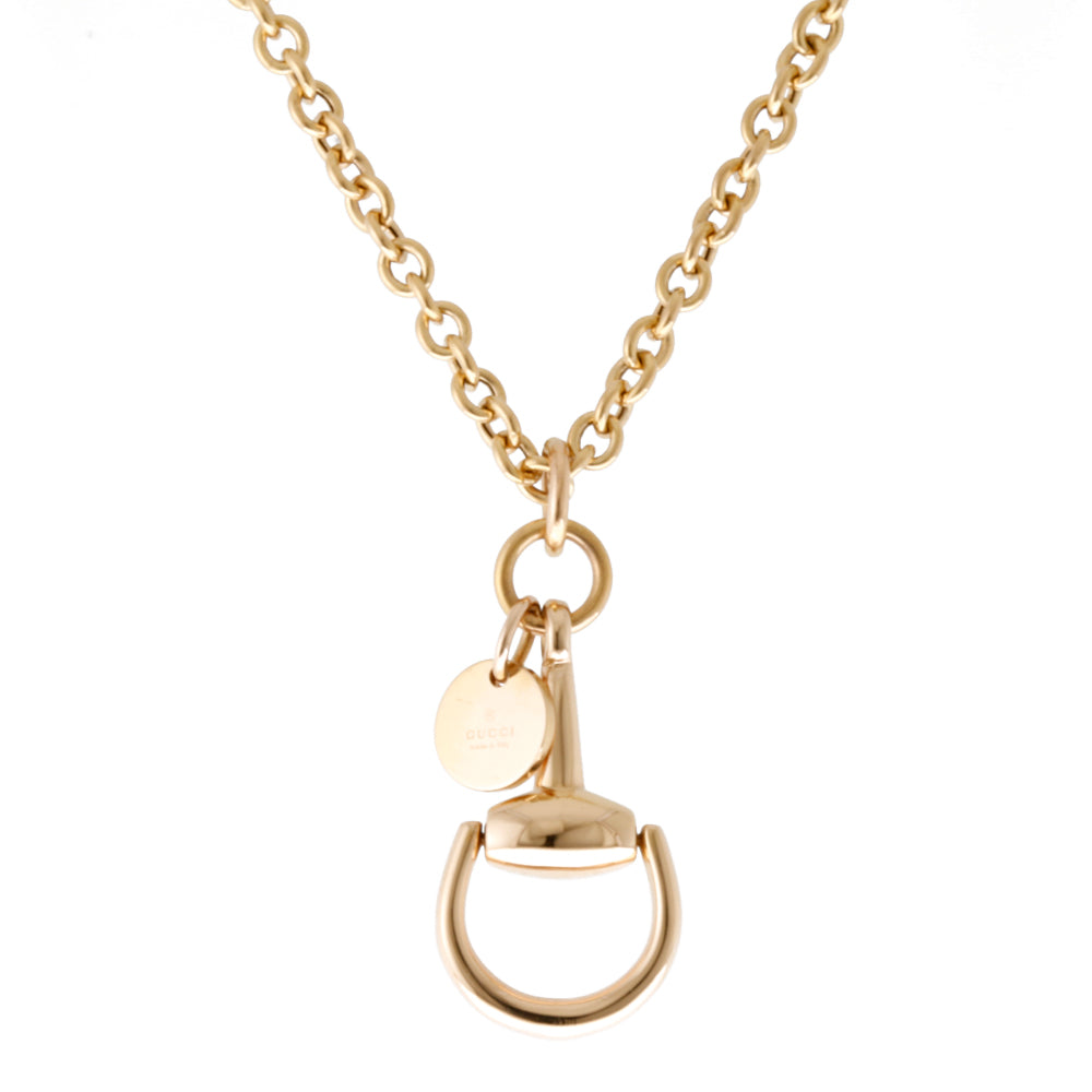 グッチ GUCCI ホースビット ネックレス 18金 K18ピンクゴールド